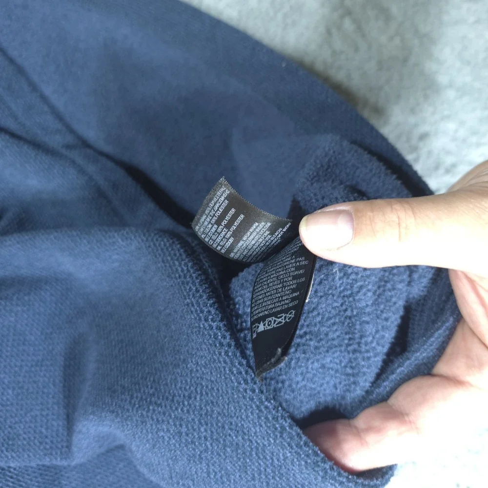 North Face Sweater Mens MD Blue‎ Fleece Outdoor Pullover Zip Sweatshirt Hiking